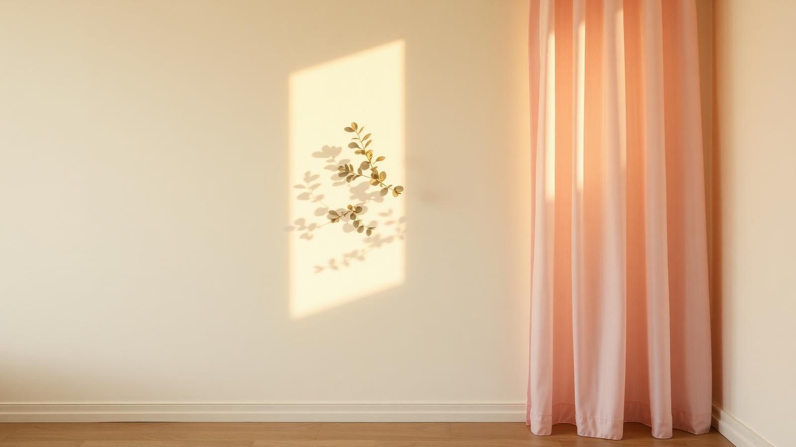Soft morning light across a cream wall